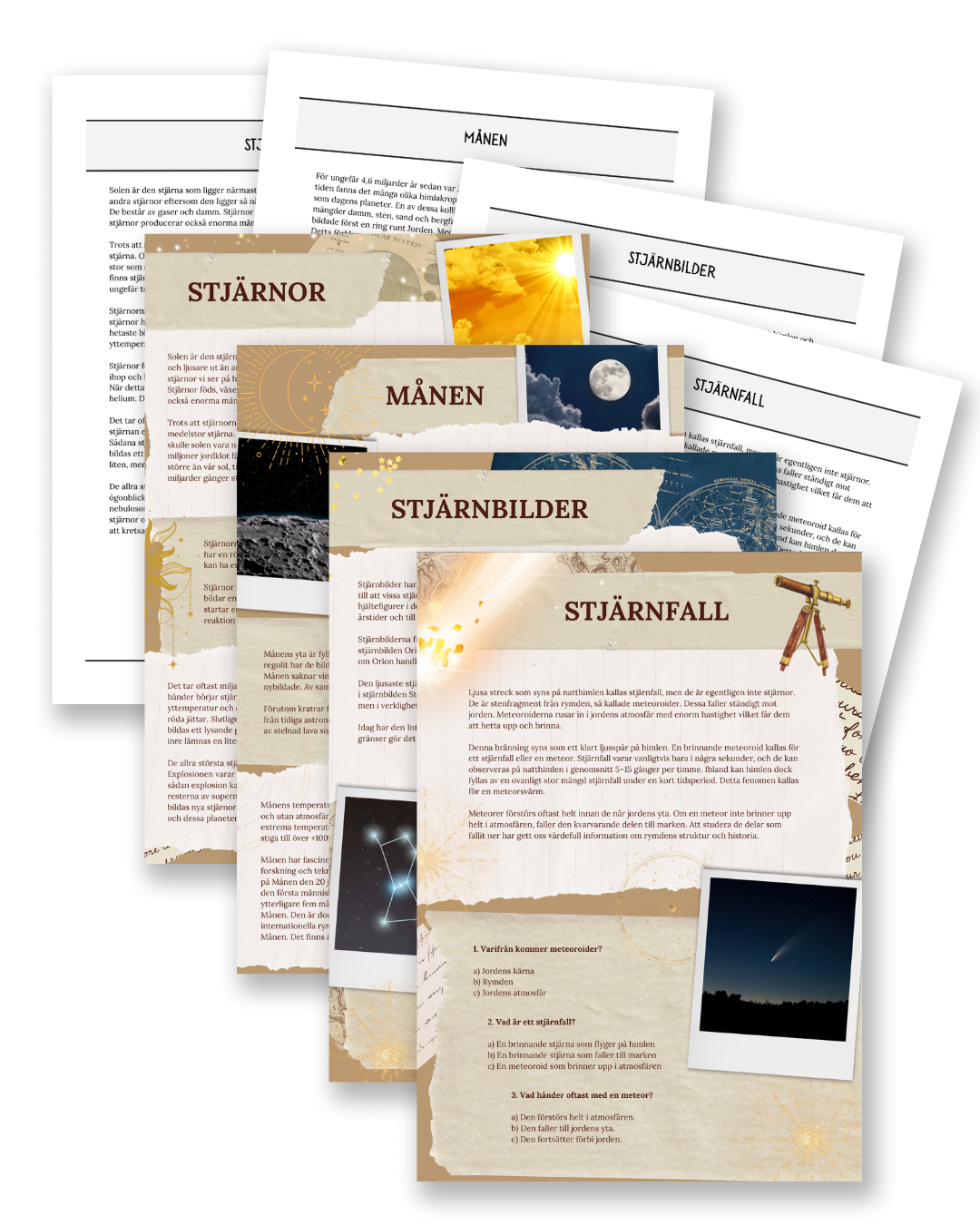 Space: Moon, Stars & Constellations - Non-Fiction Reading Comprehension