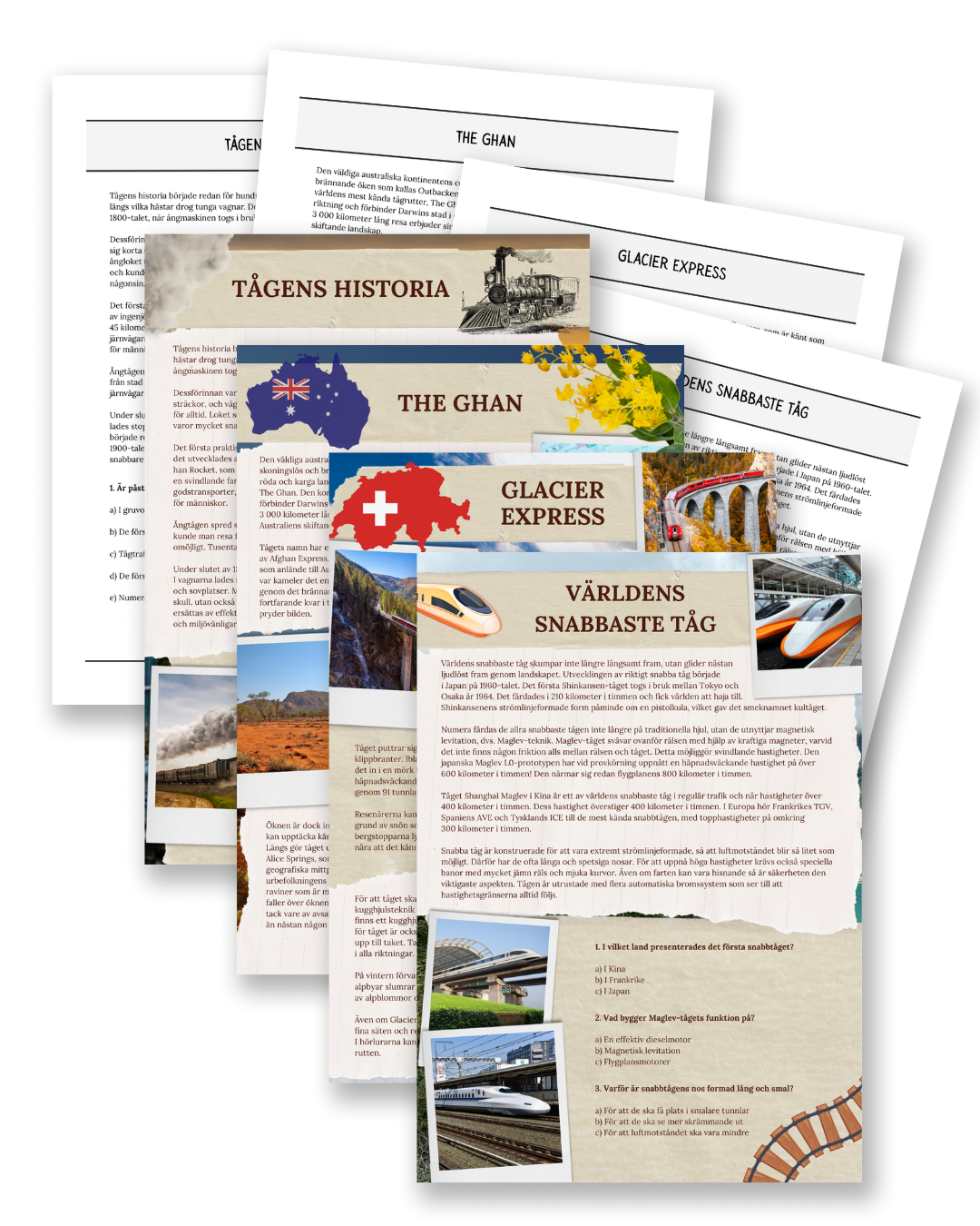 Trains: History, High-Speed & Famous Routes - Non-Fiction Reading Comprehension