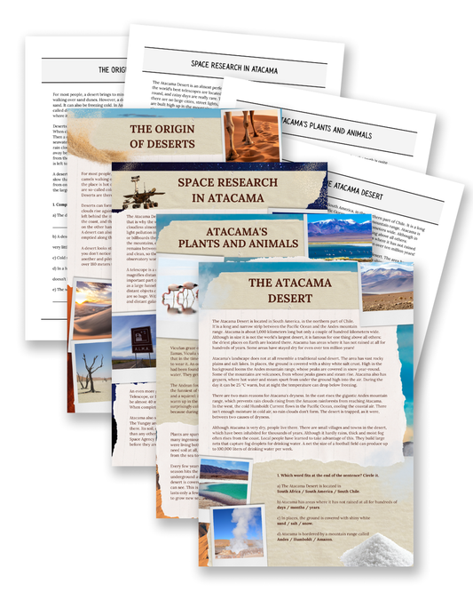 Atacama Desert: Origins, Wildlife & Space Research - Non-Fiction Reading Comprehension