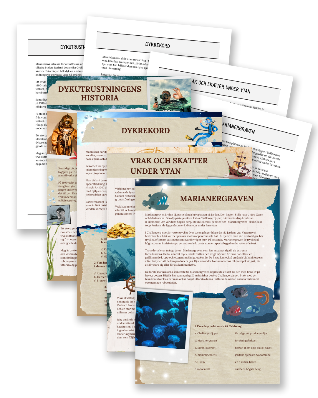 Deep Sea Exploration: Diving & Shipwrecks - Non-Fiction Reading Comprehension