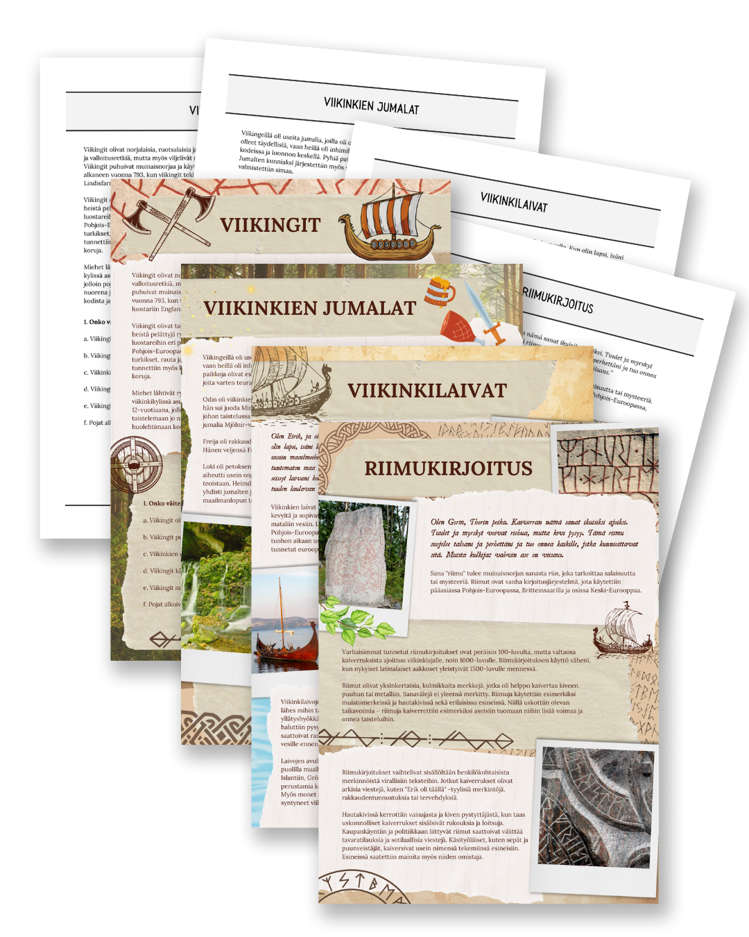 The Vikings: History & Runic Writing - Non-Fiction Reading Comprehension