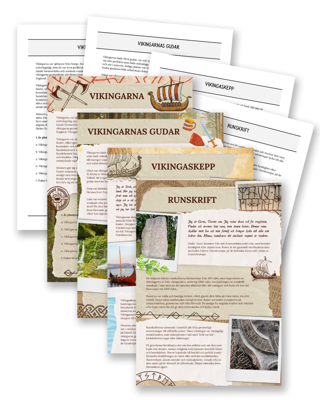 The Vikings: History & Runic Writing - Non-Fiction Reading Comprehension