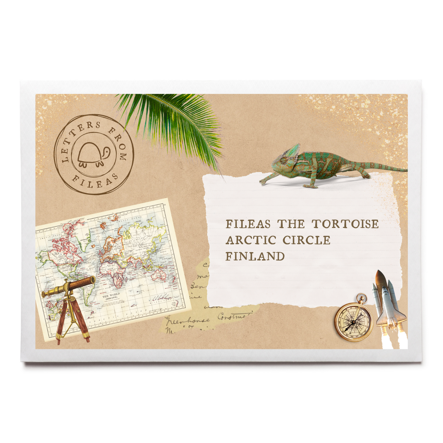 Close-up of the educational letter for children, that arrives each month in the mailbox and brings back the magic of receiving a real letter.